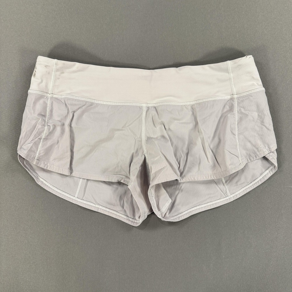 Lululemon Shorts‎ Womens 8 Gray 2.5 Inseam Running Lined Zip Pocket Athletic